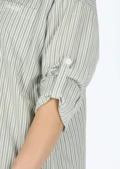 New Seaside Houston Oversized Shirt W Seaweed Green