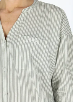 New Seaside Houston Oversized Shirt W Seaweed Green