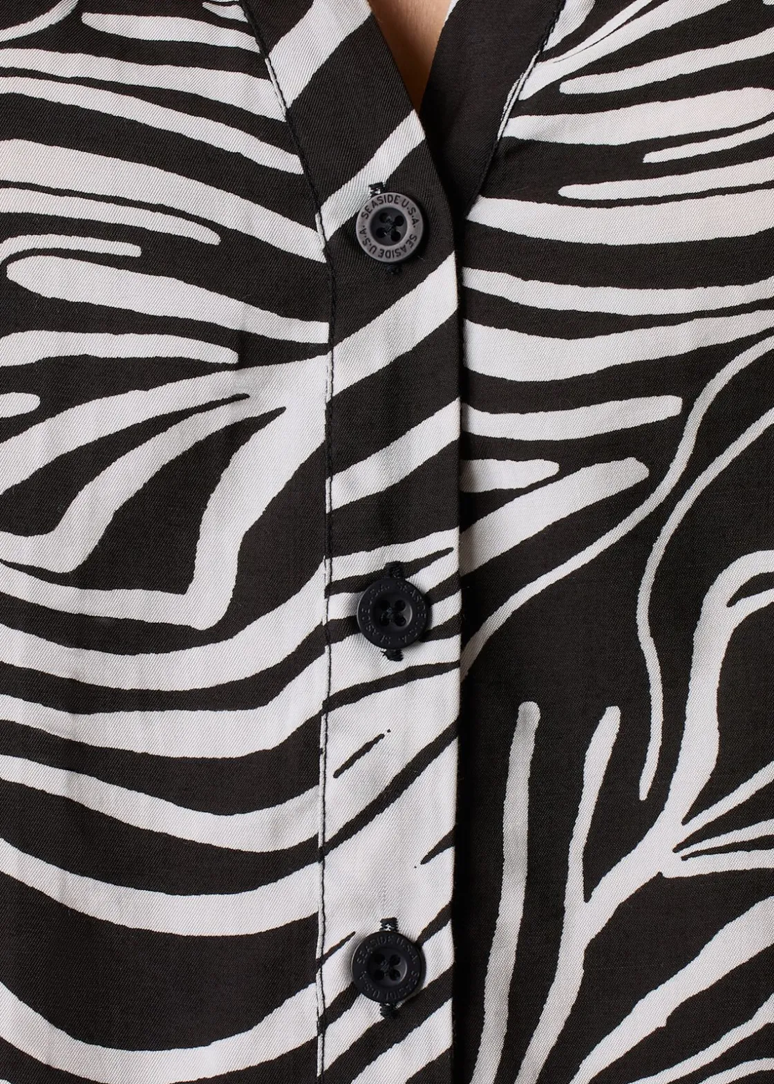 Best Seaside Hudson Top S/S W Black Leaf