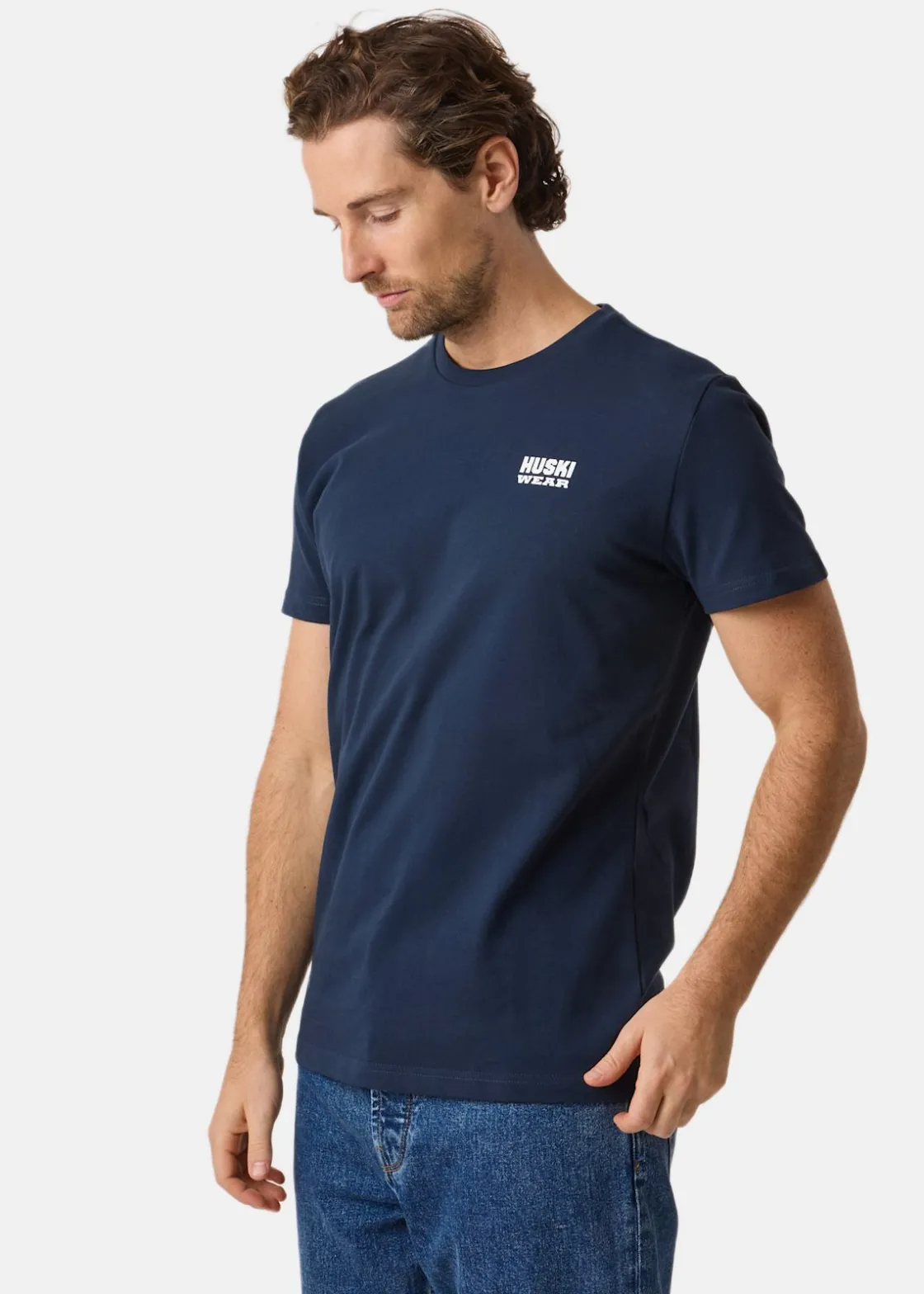 Hot Huski Wear HUSKI TEE Navy/White