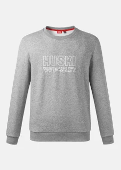 Outlet Huski Wear HW CREW Grey Melange