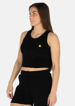 Best Blount & Pool Ibiza Terry Crop Singlet W Black