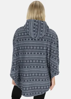 Swedemount Idre Poncho II W Dk. Navy/Light Blue