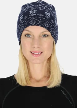 Outlet Swedemount Idre Wool Beanie Dk. Navy/Lt Blue