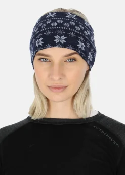 Clearance Swedemount Idre Wool Headband Dk. Navy/Lt Blue