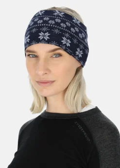 Clearance Swedemount Idre Wool Headband Dk. Navy/Lt Blue