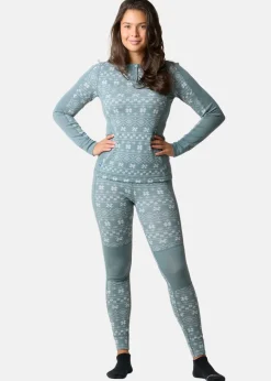 New Swedemount Idre Wool LS Top W Seaweed Green