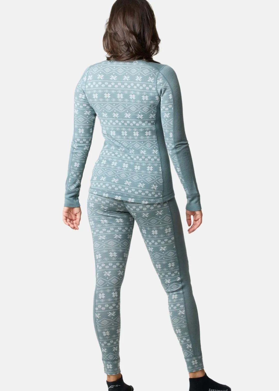 New Swedemount Idre Wool LS Top W Seaweed Green