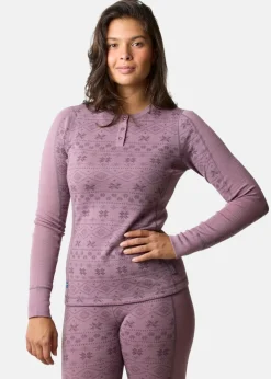 Swedemount Idre Wool LS Top W Pale Mauve