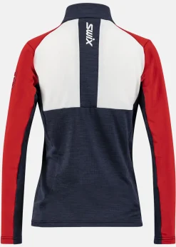 Discount Swix Infinity midlayer jkt W Dark navy/ Swix red