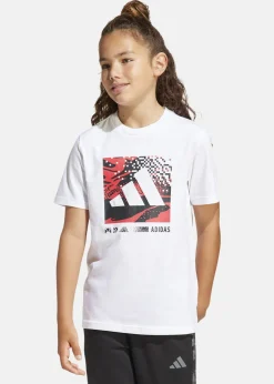 Outlet Adidas J CAMO LOGO TEE WHITE