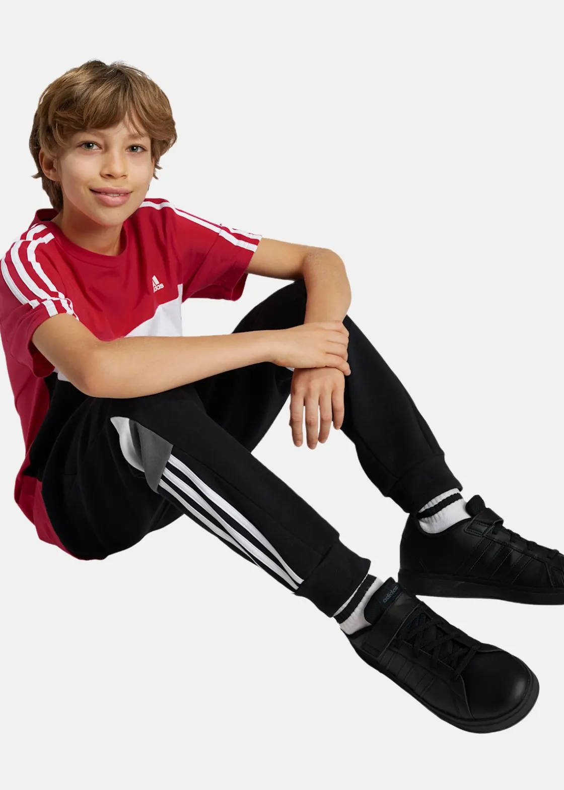 Clearance Adidas J 3S TIB PT BLACK/GREFIV/WHITE