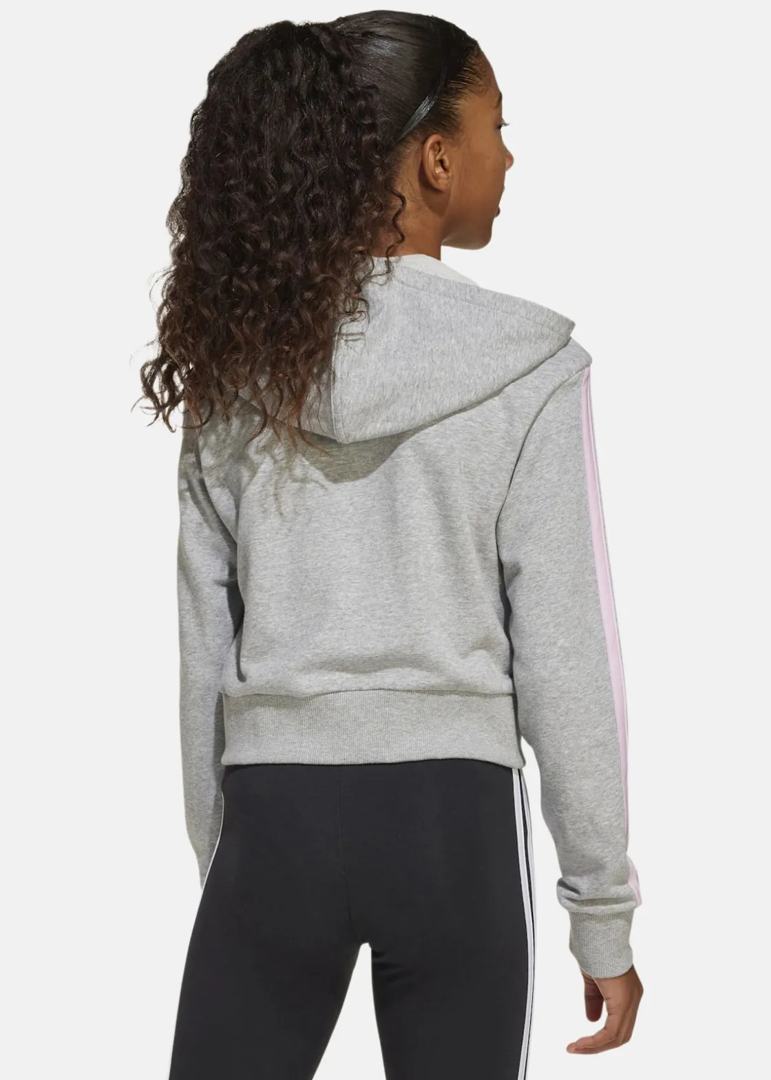 New Adidas JG 3S FT FZ CRO MGREYH/CLPINK