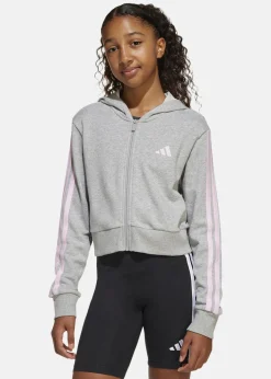 New Adidas JG 3S FT FZ CRO MGREYH/CLPINK