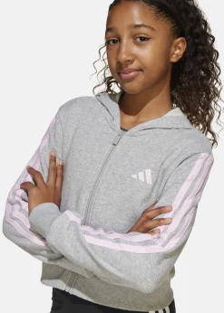 New Adidas JG 3S FT FZ CRO MGREYH/CLPINK