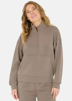 Best Athlecia Jillnana W Half Zip Greige