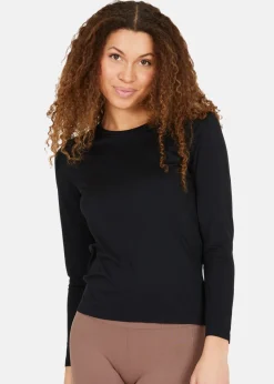 Sale Athlecia Julee W Loose Fit L/S Seamless Black