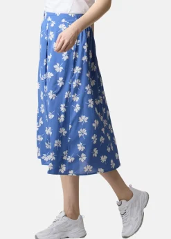 Online Seaside Key West Long Skirt W Indigo Flower