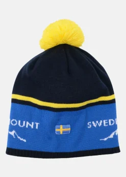 Swedemount Knitted Hat JR Navy/Yellow