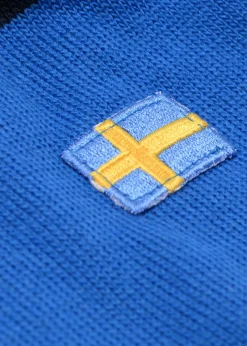 Swedemount Knitted Hat JR Navy/Yellow