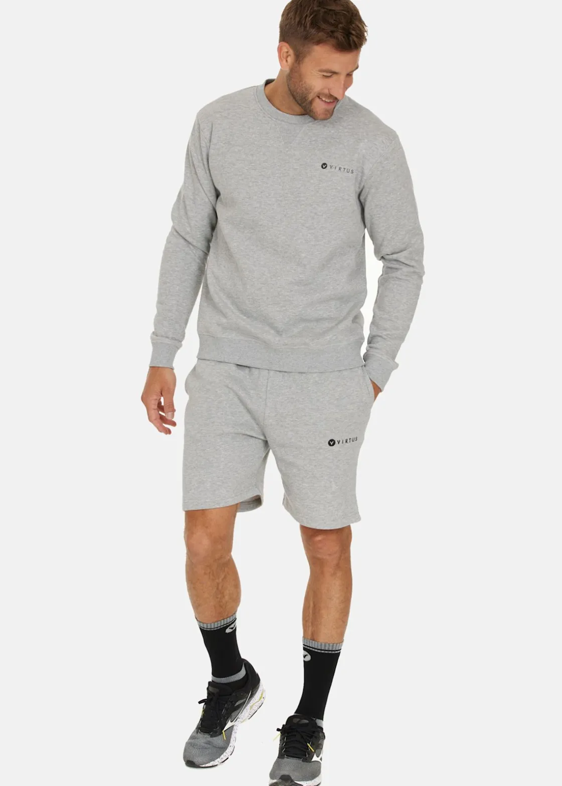 Hot Virtus Kritow M Sweat Shorts Light Grey Melange