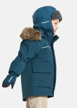 Discount Didriksons KURE KIDS PARKA 5 Dive Blue