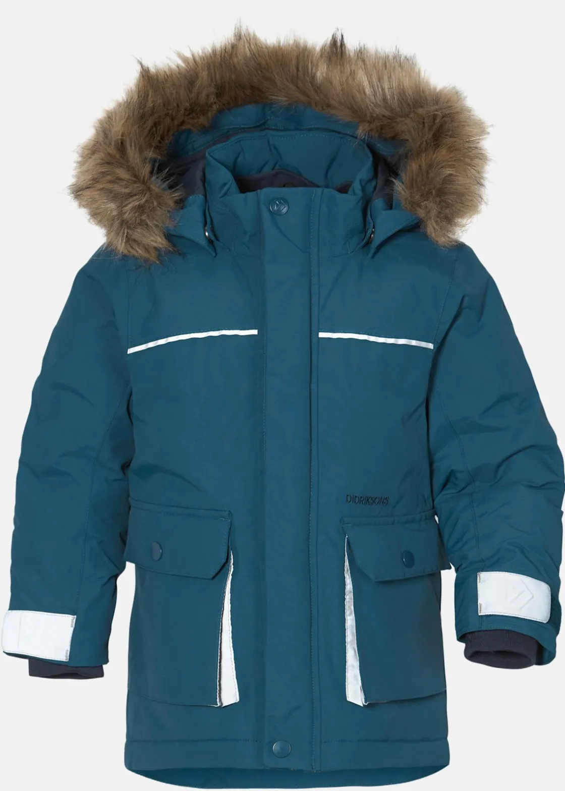 Discount Didriksons KURE KIDS PARKA 5 Dive Blue
