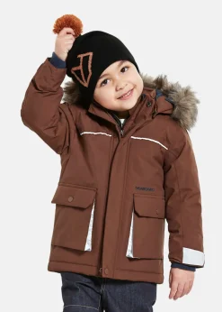 Sale Didriksons KURE KIDS PARKA 5 Earth Brown