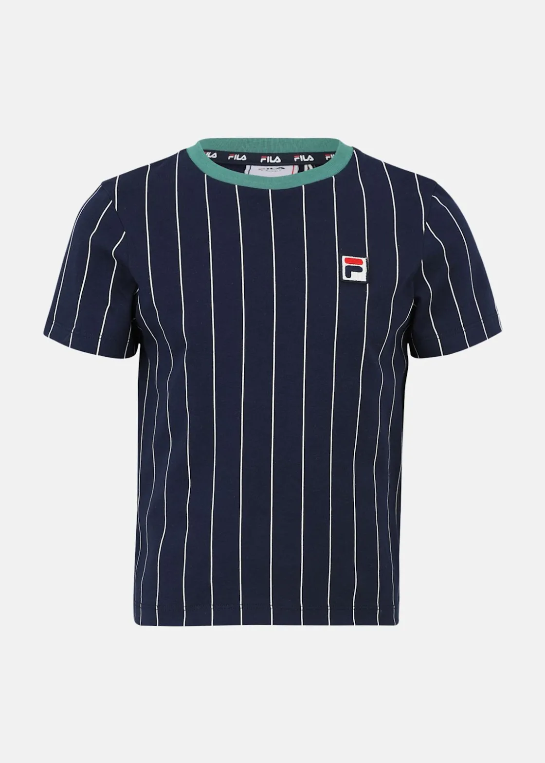 Outlet Fila LEBA pinstriped tee Black Iris/Bright White Striped