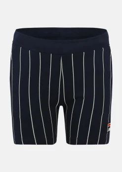 Online Fila LECZNA pinstriped shorts Black Iris/Bright White Striped