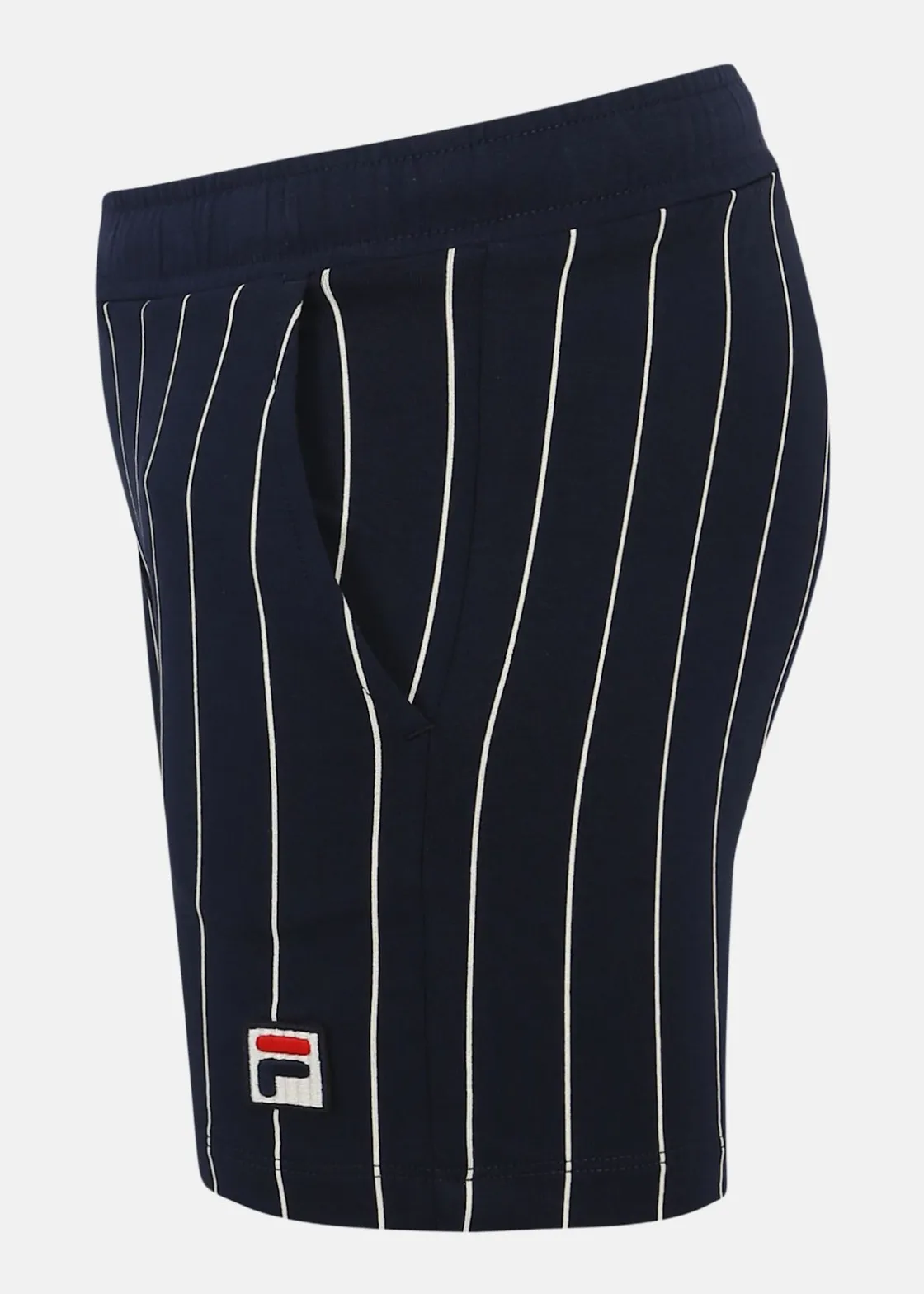 Online Fila LECZNA pinstriped shorts Black Iris/Bright White Striped