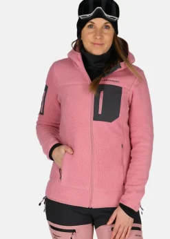 Outlet Swedemount Lofoten Hooded Pile Fleece W Dusty Rose/Charcoal