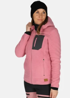 Outlet Swedemount Lofoten Hooded Pile Fleece W Dusty Rose/Charcoal