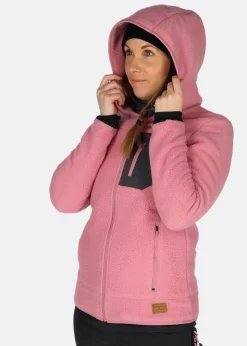 Outlet Swedemount Lofoten Hooded Pile Fleece W Dusty Rose/Charcoal