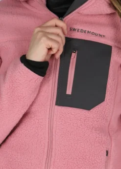 Outlet Swedemount Lofoten Hooded Pile Fleece W Dusty Rose/Charcoal