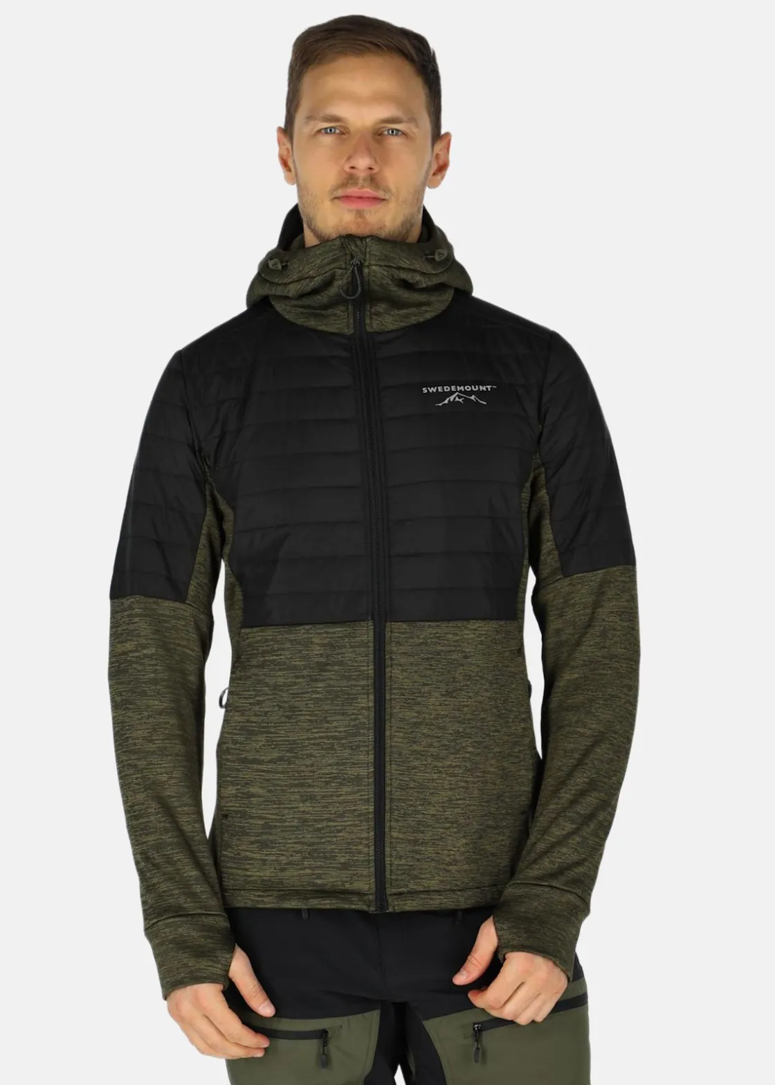 Discount Swedemount Lofoten Hybrid Jacket Olive Melange/Black