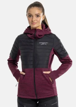 Hot Swedemount Lofoten Hybrid Jacket W Burgundy Melange/Black