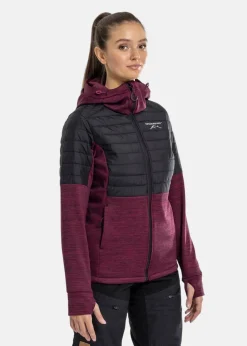 Hot Swedemount Lofoten Hybrid Jacket W Burgundy Melange/Black