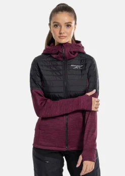 Hot Swedemount Lofoten Hybrid Jacket W Burgundy Melange/Black