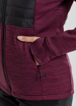 Hot Swedemount Lofoten Hybrid Jacket W Burgundy Melange/Black