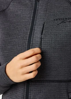 Hot Swedemount Lofoten Midlayer Full Zip W Black Melange