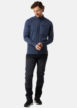 Best Swedemount Lofoten Midlayer Full Zip Dk. Navy Melange