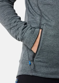 New Swedemount Lofoten Midlayer Full Zip Charcoal Melange