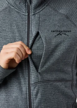 New Swedemount Lofoten Midlayer Full Zip Charcoal Melange