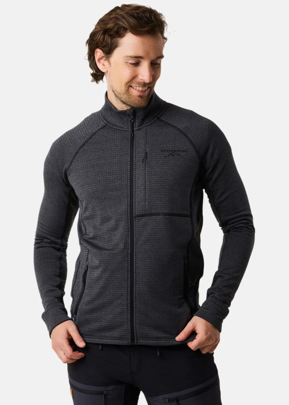 Best Swedemount Lofoten Midlayer Full Zip Black Melange
