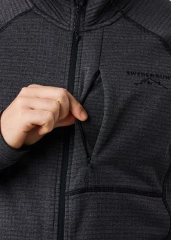 Best Swedemount Lofoten Midlayer Full Zip Black Melange