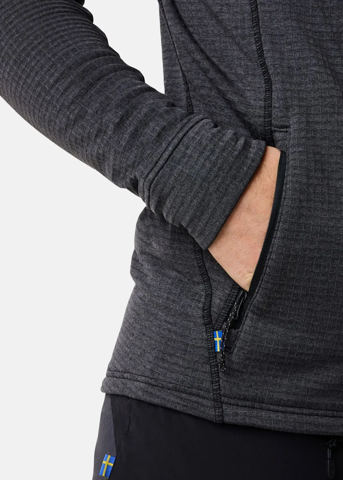 Best Swedemount Lofoten Midlayer Full Zip Black Melange