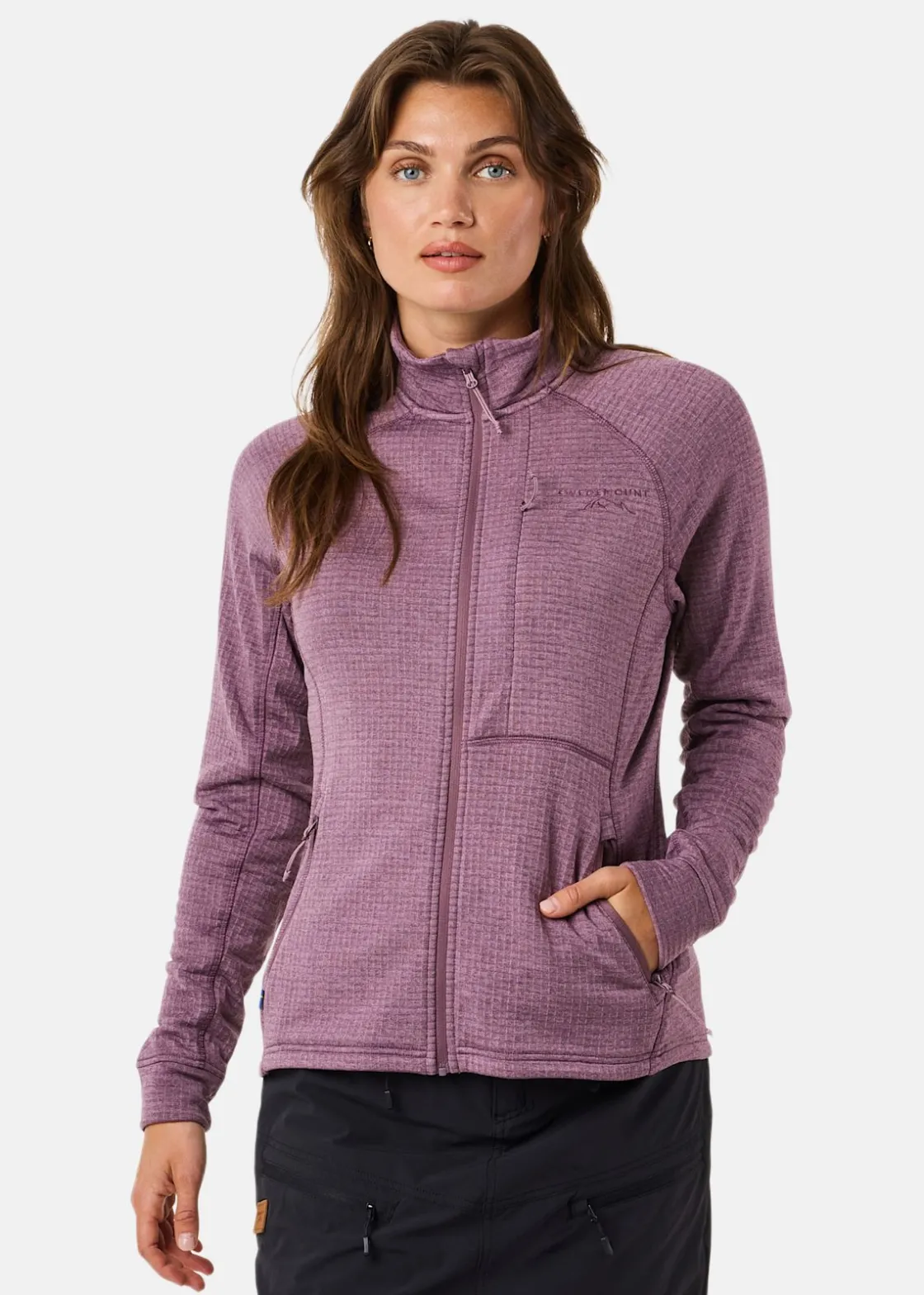 Online Swedemount Lofoten Midlayer Full Zip W Dk. Mauve Melange