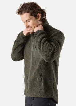 Clearance Swedemount Lofoten Pile Jacket Olive Green/Lt. Olive Green