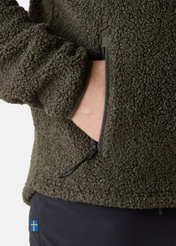 Clearance Swedemount Lofoten Pile Jacket Olive Green/Lt. Olive Green